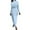 Light Blue Dress, variant on Women's Bodycon Maxi Evening Dress Solid Color Clearance Elegant Casual High Waist Long Sleeve Spring High Neck Trendy Purple L