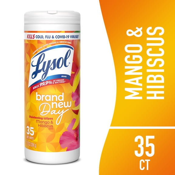 Lysol® Disinfecting Wipes, Mango & Hibiscus, 35 count