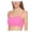 Neon Pink Micro Scrunch Textur, variant on Womens Ribbed Solid Bikini Swim top