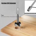 thumbnail image 4 of shiyou-Forstner Drill Bit Extension 10 Inch Long for 3/8'' Round Shank Hole Saw Drill Chuck Extension Adding 8-3/4'' Drilling Depth to Forstner Bit Suitable for Process Wooden Furniture Timber, 4 of 4