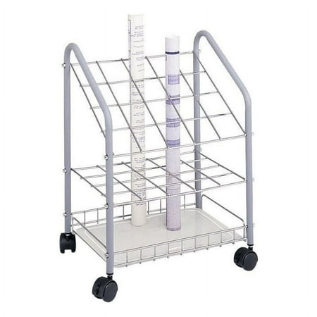 UPC: 0073555309102 | Safco Tubular Steel Wire Roll File Gray – 20 Compartments