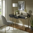 thumbnail image 2 of Weston Home Marquis Black Finish Writing Desk with Gold Metal Base, 2 of 2