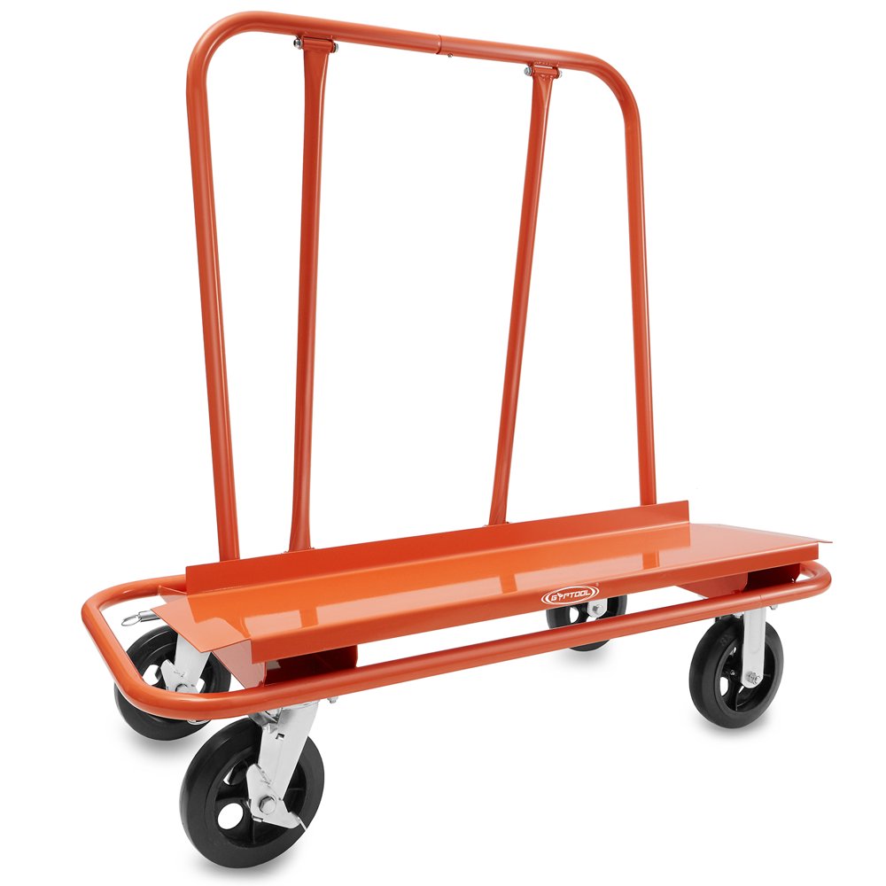 GypTool Heavy Duty Drywall Sheet Cart & Panel Dolly Orange Walmart