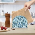 thumbnail image 6 of Beach Coastal Seastars Nautical Weave Acrylic Napkin Holder Tissue Paper Clear Tabletop Dispenser Dining Room Bathroom Party Hotel, 6 of 8