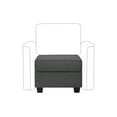 thumbnail image 5 of Gray Linen Modular Sectional Sofa with Storage Seats: Convertible Couch for Living Room, Wide 27'' Seats, Memory Foam Cushions, Flexible U/L Shape, 5 of 7