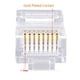 thumbnail image 2 of Conectores RJ45 Cat5e W-NECTOUN, paquete de 100 unidades, 3 puntas, chapados en oro, 2 of 7