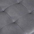 thumbnail image 4 of Allora Mid Century Faux Leather Upholstered Ottoman in Stone Gray, 4 of 5