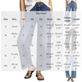 thumbnail image 3 of Zulora Women's High Waisted Wide Leg Jeans Solid Color Washed Denim Pants Front Detail Casual Loose Fit Trousers, 3 of 9