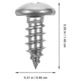thumbnail image 2 of 100 Pcs Vis en Acier Inoxydable Vis à Tête de Poêle Vis Auto-Tappantes Vis en Bois, 2 of 6
