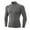 Gray, variant on Fesfesfes Long Sleeve Shirt Men Plus Velvet Fitness Clothing High Elastic Warmth Stand-up Collar Sweater Sports Long Sleeves Blouse