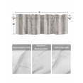 thumbnail image 2 of Kitchen Valances for Window, Vintage Geometric Lines on Beige Grey Light Filtering Rod Pocket Valance Curtain, Boho Pattern on Stripe Short Curtains Window Topper for Bedroom 54x18in, 2 of 9