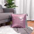 thumbnail image 2 of PiccoCasa Decorative Sequin Throw Pillow Cover 16"x16" Cushion Cover for Party, Pink, 2 of 6