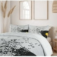 thumbnail image 6 of Ambesonne Music Duvet Cover Sets, Flying Notes Album Dance, 2-Queen, Yellow Black Ivory, 6 of 7