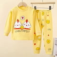 thumbnail image 2 of KPOPLK Toddler & Kids Pajama Sets Snug Fit Pjs for Boys Girls All-Season Comfort Sleepwear for 3M-10 Years Size 3-4 Years,Yellow, 2 of 4