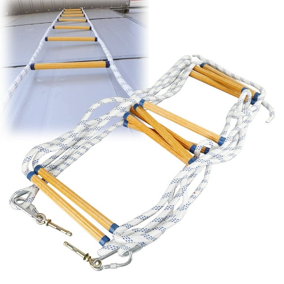 5 Meters Fire Escape Ladder Folding Emergency Rescue Rope Nylon Epoxy Resin Fireproof