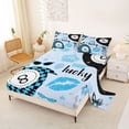 thumbnail image 2 of Erosebridal Kids Teens Sport Billiards Snooker Bed Sheets 4pcs,Blue Bling Glitter Print King Sheets for Boys Girls,Super Cozy Room Decor, 2 of 5