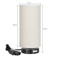 thumbnail image 4 of Bedside Desk Lamp Minimalist Table Lamp with Fabric Shade Modern Night Lamp, 4 of 5