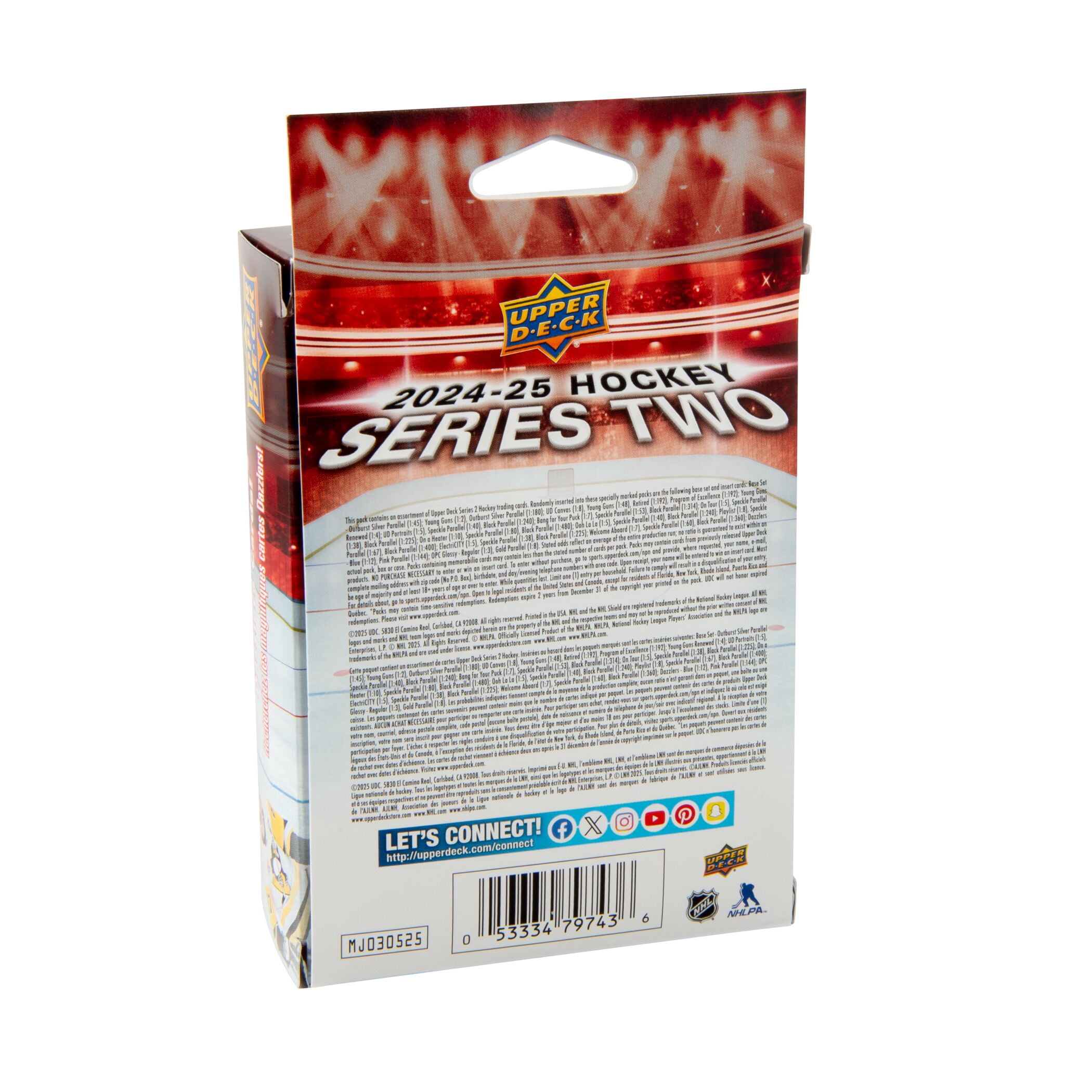 2024-25 Upper Deck Series 2 Hockey Trading Cards Hanger Box