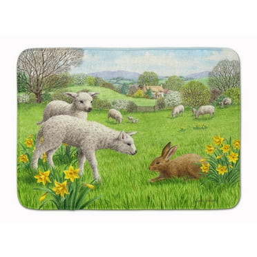 Lambs, Sheep and Rabbit Hare Machine Washable Memory Foam Mat