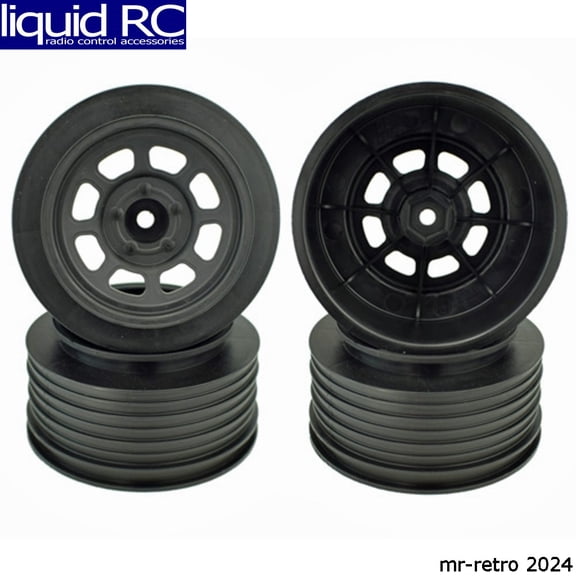 DE Racing -DS4-RB Speedway Wheels for TRA Slash Rear /21.5mm BKSP/BLACK/ (4)