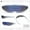 Silver Blue Mirror, variant on Mirror Lens Monolens Cyclops Robotic Futuristic Sunglasses