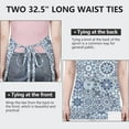 thumbnail image 6 of Blue Ethnic Geometric Pattern Apron-Garden Aprons for Women with Pockets-Cotton Linen Waterproof Kitchen Cooking Gardening Aprons Adjustable for Kitchen,Cooking,BBQ and Salon 33x27 Inch, 6 of 7