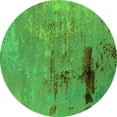 thumbnail image 1 of Ahgly Company Indoor Round Oriental Green Industrial Area Rugs, 5' Round, 1 of 4