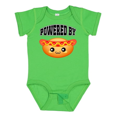 

Inktastic Hot Dog Powered By Hotdogs Boys or Girls Baby Bodysuit