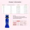 thumbnail image 7 of Miutii Kids Girls Jazz Dance Outfits Tulle Ruffle Camisole Top with Bell-Bottom Pants Sequins Ballroom Dancewear Blue 16, 7 of 7