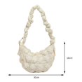 thumbnail image 4 of Bolsas de vagabundo para mujer, bolsa de pecho de ocio acolchada coreana, bolso de mano (beige) Likrtyny  Para Estrenar, 4 of 9