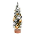 thumbnail image 1 of Pemberly Row 12" Tabletop Silver/Gold Ornament Artificial Christmas Tree - Green, 1 of 1