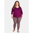thumbnail image 3 of Terra & Sky Women's Plus High Rise Leggings, 27” Inseam, Sizes 0X-4X, 3 of 5
