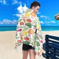 thumbnail image 4 of Coolnut Beach Towels Corn Red Chili Pepper Tomato Eggplant Carrot Onion Camping Towels Sand Free Beach Towel, 30"x60" Large Beach Towels Quick Dry Bath Travel Towels Pool Yoga Beach Mat for Me, 4 of 6
