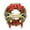 Red, variant on Gold - Themed Christmas Wreath with Reindeer and "Christmas Greetings" Sign, Festive Decor for Front Door and Home Decorations - Gold