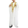 thumbnail image 3 of Fancifize Boys Mesh Sheer Islamic Robe Arab Thobe Long Sleeve Prayer Dress Wrinkle-Resistant Fabric Easy Care for Holidays and Travel, 3 of 9