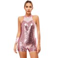 thumbnail image 3 of Zaldita Women's Glitter Sequins Leotard Tulle Tutu Skirted Bodysuit Ballroom Dance Cocktail Dress Pink S, 3 of 7