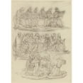 thumbnail image 2 of Eduard Von Steinle 14x18 Gold Ornate Wood Frame and Double Matted Museum Art Print Titled - Draft to an Altar, Left Wing (Around 1900), 2 of 4