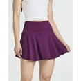 thumbnail image 2 of Real Essentials 4 Pack: Women's High Waisted Tennis Skirts Skater Skort Tummy Control Golf Shorts Pockets (Available In Plus), 2 of 6