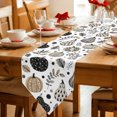 thumbnail image 2 of Fall Pumpkins Table Runner Linen Burlap Table Runner 70 Inches Long Black Brown Botanical Thanksgiving Dresser Scarves for Kitchen Island Coffee Dining Room Party Wedding Holiday Decoration 13"x70", 2 of 8