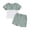 Green, variant on Musuos Toddler Boys Casual Summer Outfits 3 6 12 18 24M 3 T Patchwork Buttons Short Sleeve T-Shirts with Elastic Waist Shorts 2Pcs Clothes Set
