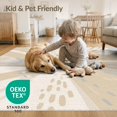 thumbnail image 4 of ODIKA 8'x10' Beige Gray Radial Burst Abstract Splatter Washable Area Rug Dynamic Starburst Pattern with Contemporary for Dining Room, Large Office, Lounge, Non-Slip Chair-Friendly Mat, 4 of 7