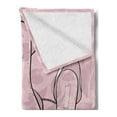 thumbnail image 2 of Fashion Soft Flannel Fleece Throw Blanket, Stiletto High Heels Feminine Floral Ornaments Flower Silhouette Illustration, Cozy Plush for Indoor and Outdoor Use, 60" x 80", Rose Pale Rose, by Ambesonne, 2 of 5