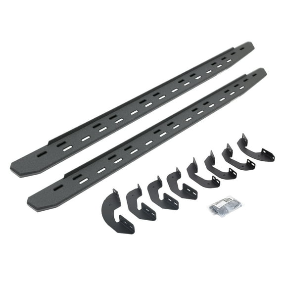 Go Rhino 69641580ST RB30 Slim Line Running Boards with Bracket Kit - Double Cab Only For Toyota 07-21 Tundra (Extended Cab Pickup)