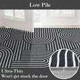 thumbnail image 3 of HOMERRY Area Rugs 5' x 7' Rainbow Stripe Throw Rug for Living Room Bedroom Washable Indoor Neutral Carpet, Black, 3 of 6