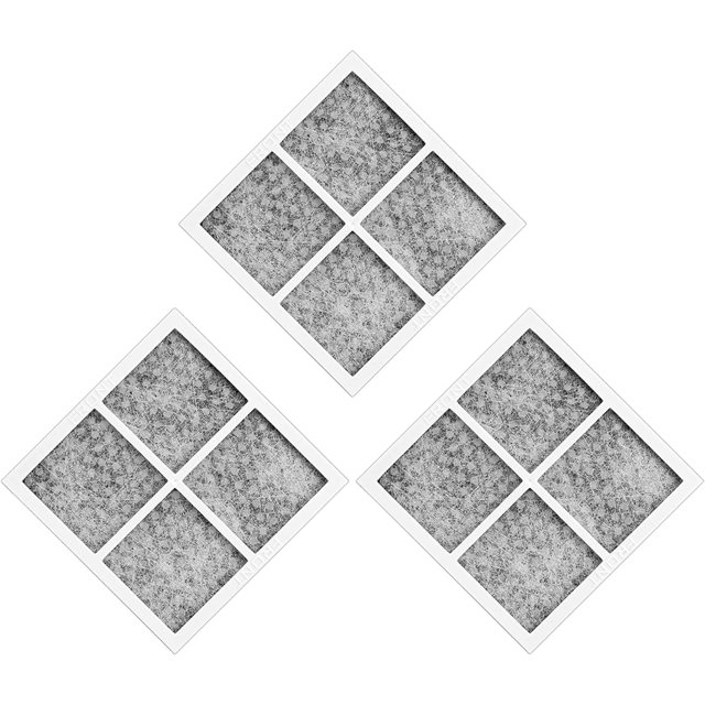 Filtro de aire para refrigerador de 3 piezas, filtro de repuesto para congelador, juego de filtros para refrigerador, filtro de aire de repuesto para refrigerador LG LT120F Kenmore Elite 469918 oso de fresa lindo mini