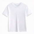 thumbnail image 4 of Ccpelsie Boys T-Shirts Cotton Tee Shirts Kids Loose Short Sleeve Summer Basic T Shirt Tops(White,7-8 Years), 4 of 8