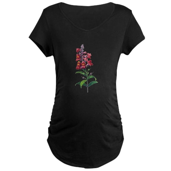 CafePress - Antirrhinum Or Snapdragons By Redoute Maternity Da - Maternity Dark T-Shirt