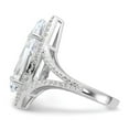 thumbnail image 2 of Auriga Fine Jewelry 925 Sterling Silver Rhodium-plated Brilliant-cut CZ Fancy Teardrop Ring for Women Size- 6, 2 of 6