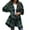 Green, variant on Womens Jackets Flannel Plaid Print Shacket Oversized Button Down Long Shirt Fall Winter Clothing