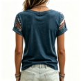 thumbnail image 3 of AHMOMEI Never Forget 9/11 Shirt Memorial Day American Flag 9/11 Shirt Patriotic Courage Hope V Neck Women Short Sleeve Tops XS, 3 of 3